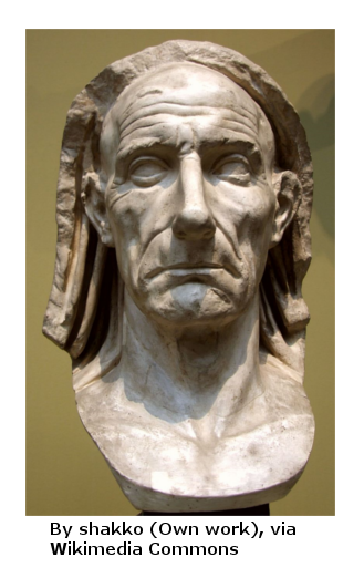 Bust of an ancient Roman man